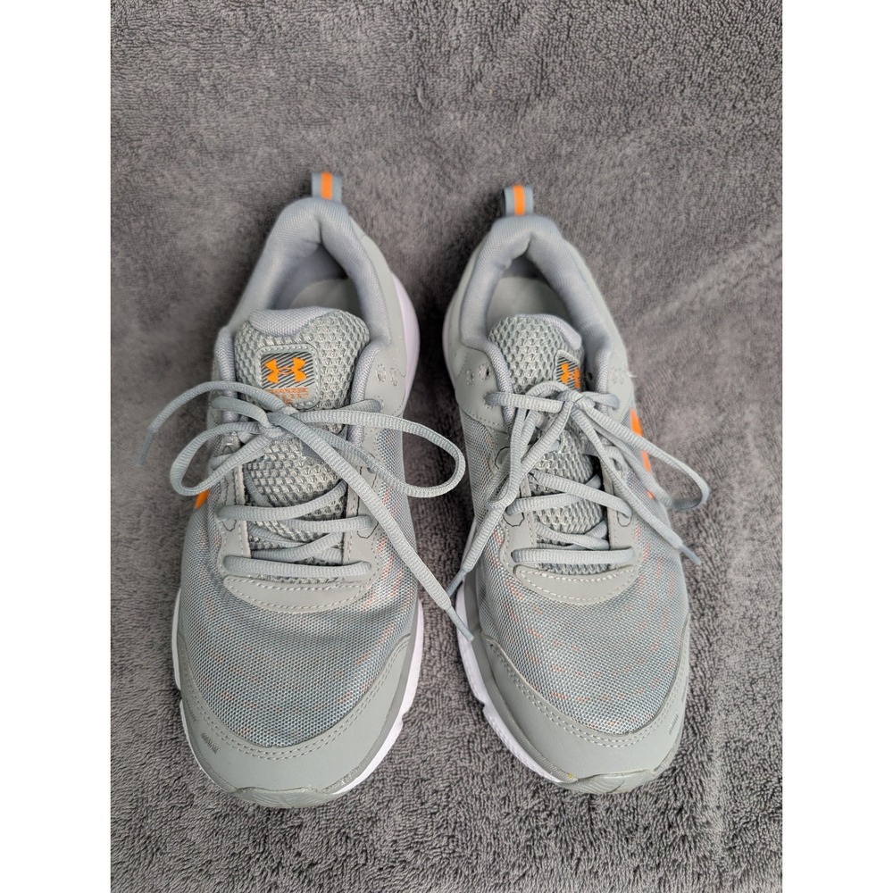 Under Armour Mens Charged Assert 10 Running Shoes Gray Orange 3026175-105 10.5